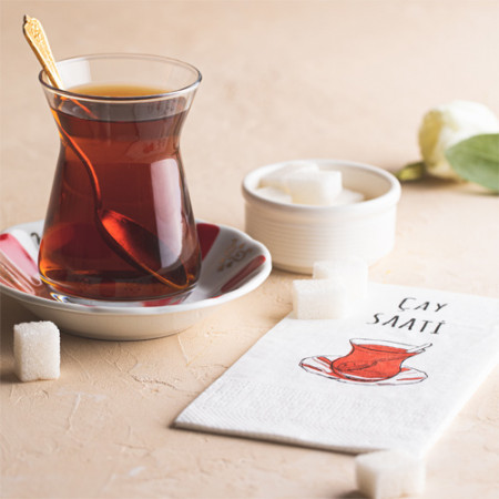 Baskılı Peçete Çay Saati 24'lü Paket