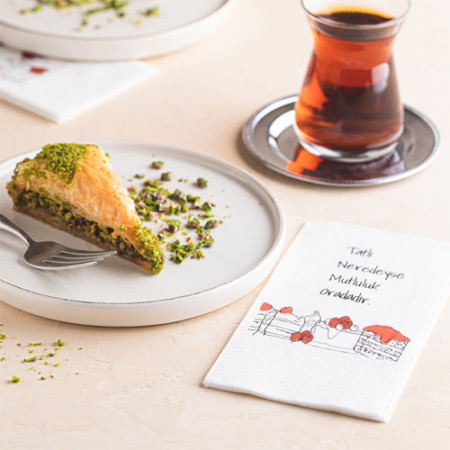 Tatlı Mottolu Baskılı Peçete 24'lü Paket