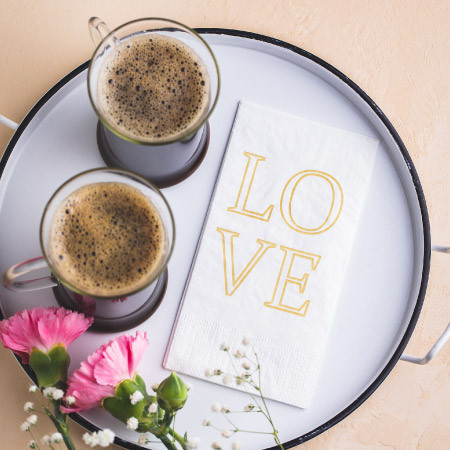 Love Baskılı Peçete 24 Adet