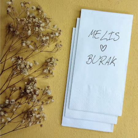 Black Love Kişiye Özel Peçete