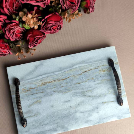 Klamen Mermer Söz-Nişan Tepsisi 20*30